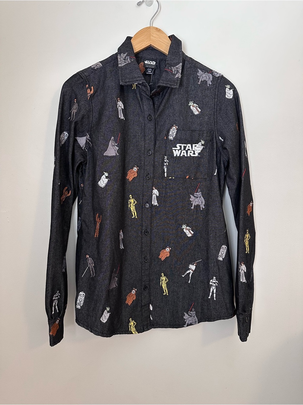 Star Wars Her Universe Boxlunch Chambray All Over Characters Embroidered